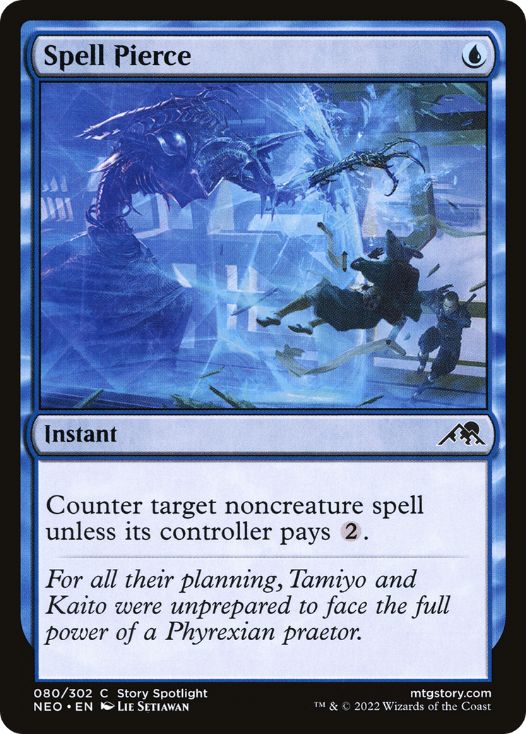 Spell Pierce (NEO-080) - Kamigawa : Neon Dynasty Foil 