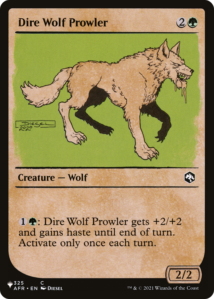 Dire Wolf Prowler (Showcase) (LIST-325/281) - The List: (Showcase)