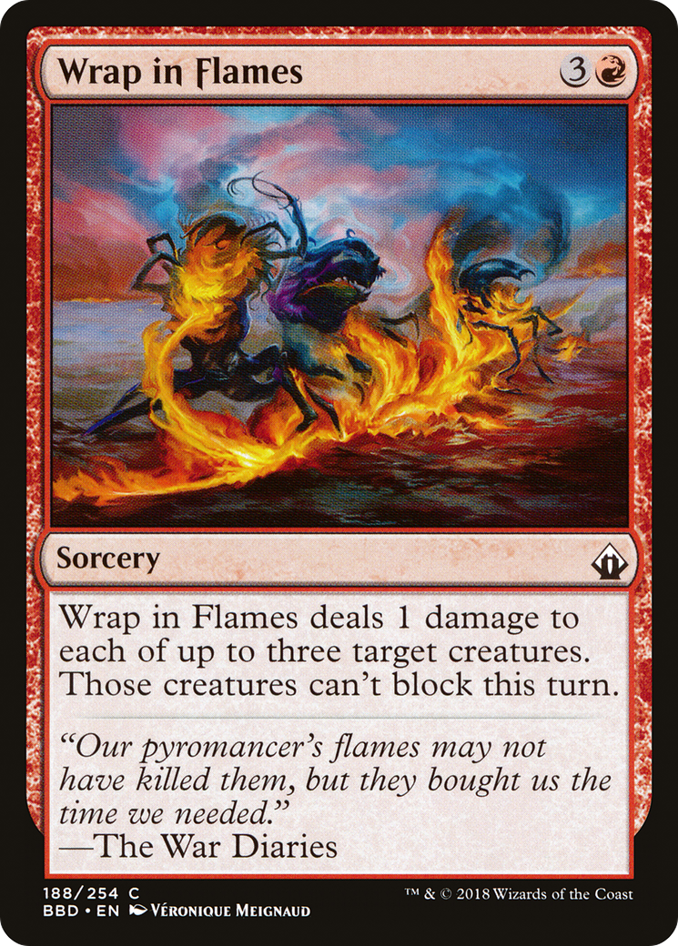 Wrap in Flames (BBD-188) - Battlebond Foil