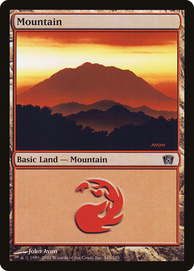 Mountain (345) (8ED-345★) - Eighth Edition Foil