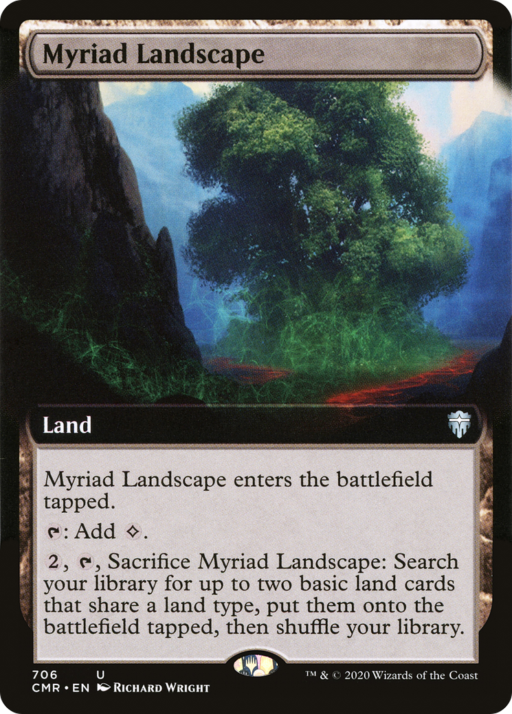 Myriad Landscape (Extended Art) (CMR-706) - Commander Legends: (Extended Art) Foil