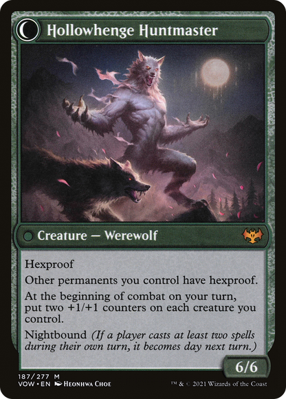 Gardien d'Avabruck // Maître chasseur de Hollowhenge (VOW-187) - Innistrad : Crimson Vow : (Transformation double face) Foil