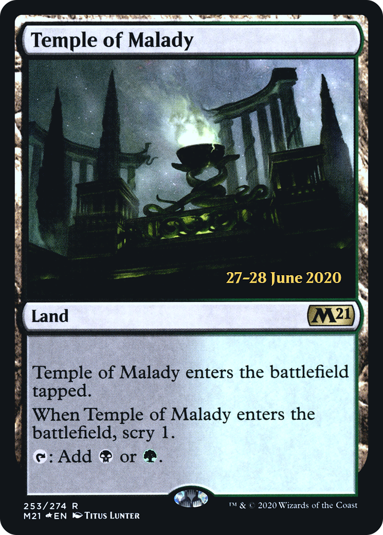 Temple of Malady (M21) (PRE-253S) - Core Set 2021 Promos Foil