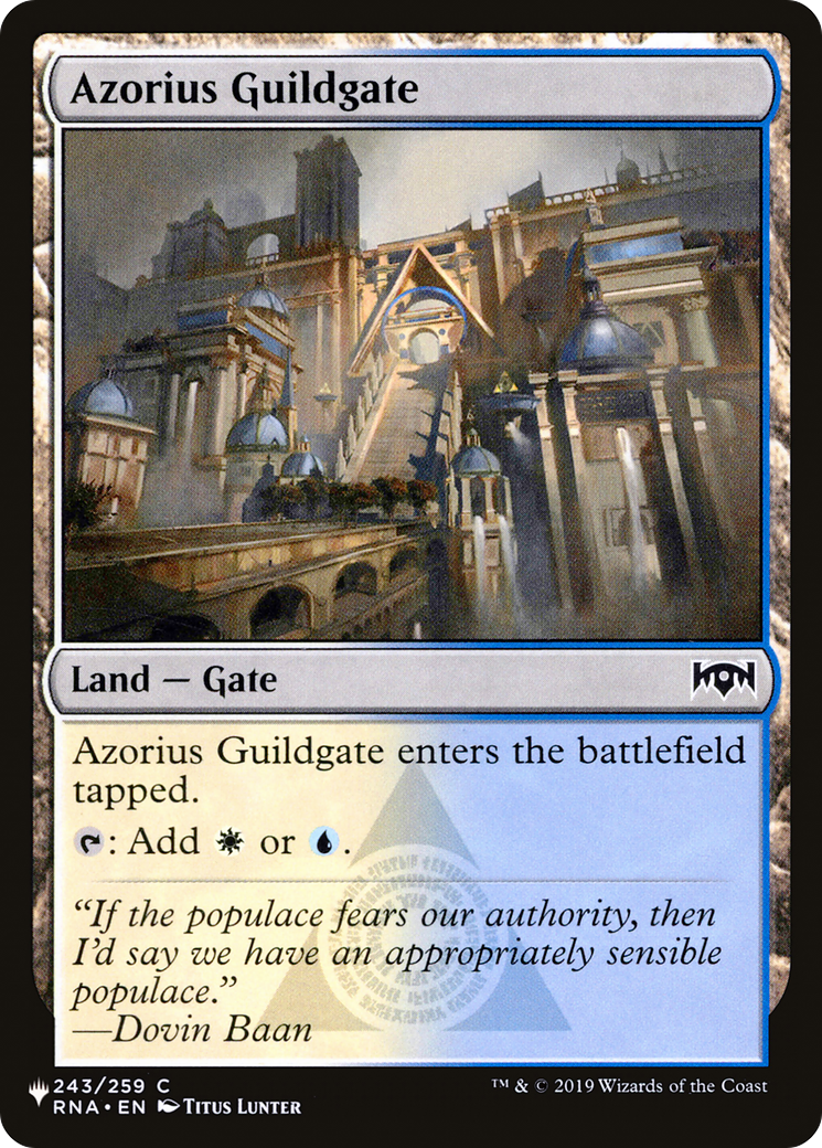 Azorius Guildgate (LIST-243) - Les réimpressions de la liste 