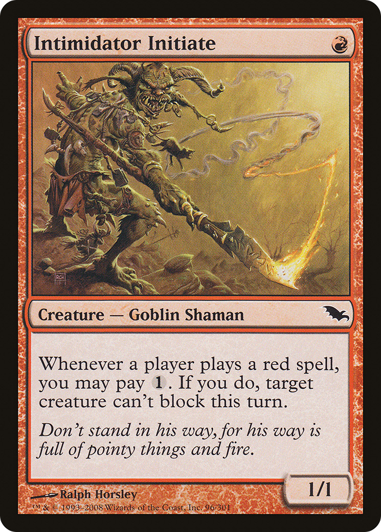 Initié Intimidateur (SHM-096) - Shadowmoor Foil 