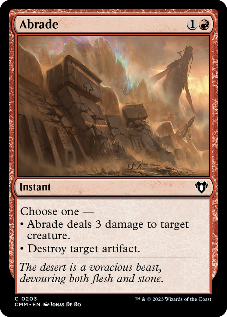 Abrade (CMM-203) - Commander Masters Foil 