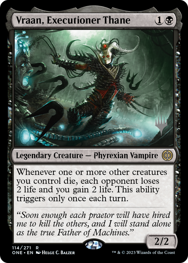 Vraan, Executioner Thane (PPONE-114) - Phyrexia: All Will Be One Promos