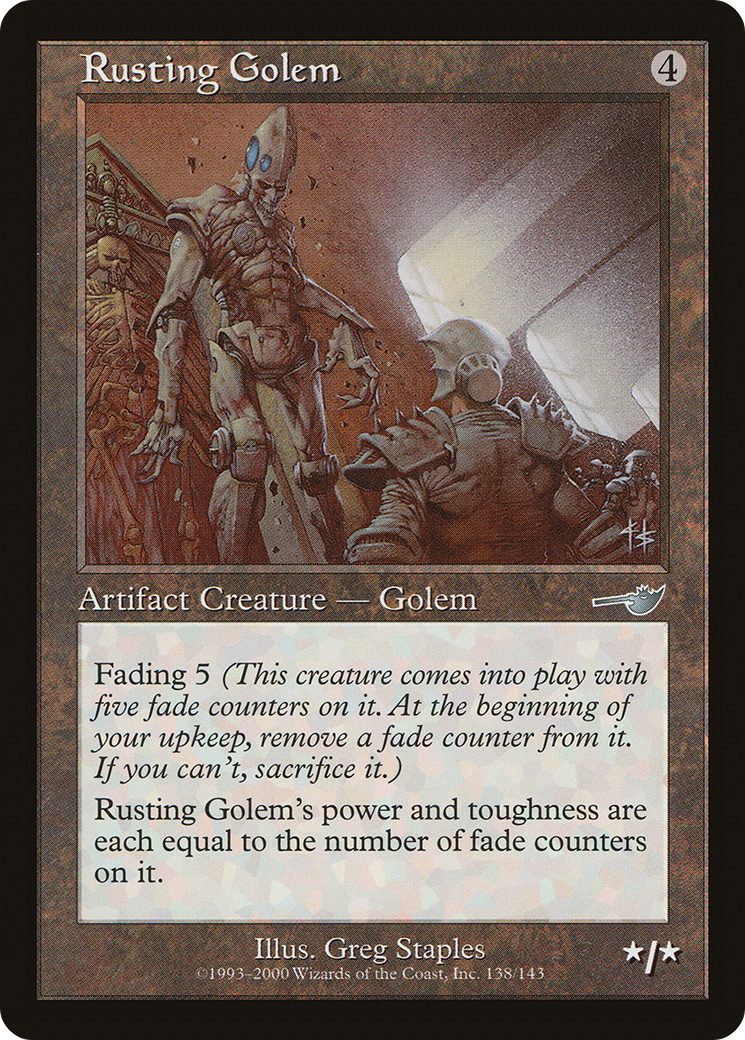 Golem rouillé (NEM-138) - Feuille Nemesis 