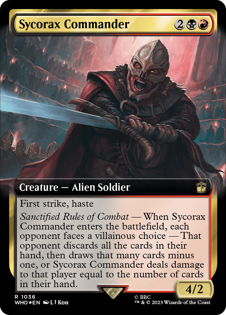 Sycorax Commander (Extended Art) (Surge Foil) (WHO-1036) - Doctor Who: (Extended Art) Foil