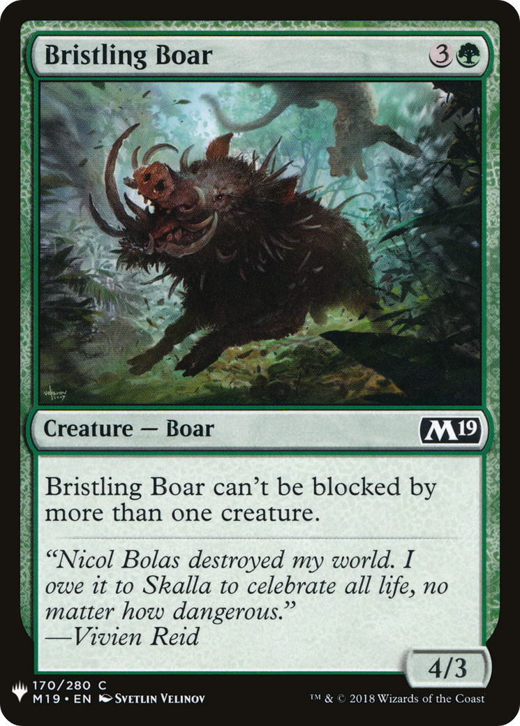 Bristling Boar (LIST-170) - The List