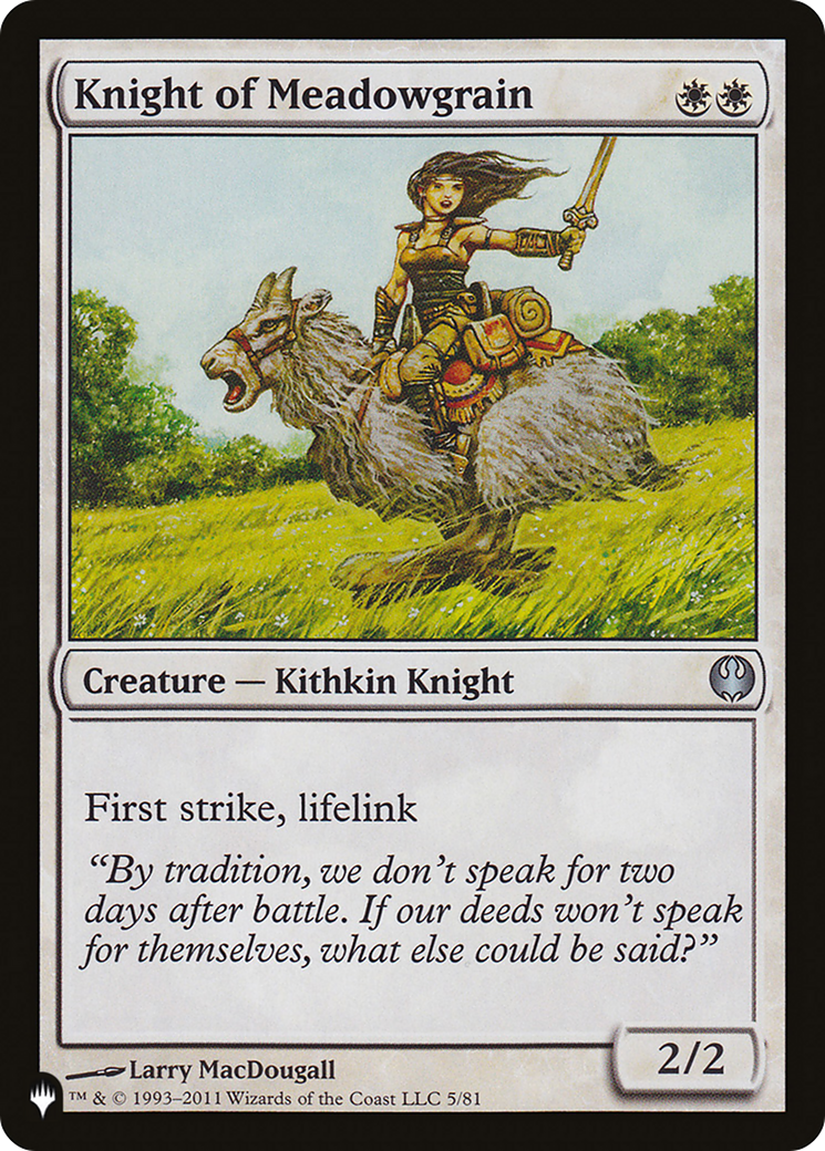 Knight of Meadowgrain (LIST-DDG-5) - The List