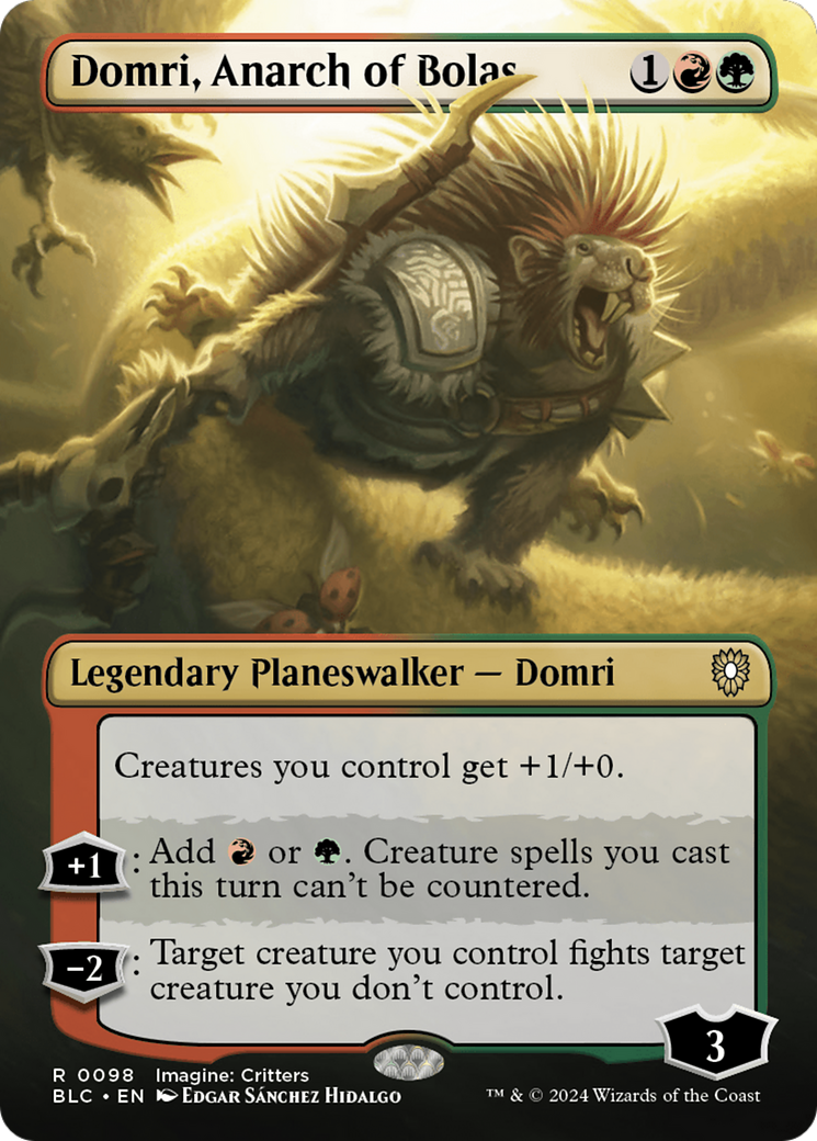 Domri, Anarch of Bolas (BLC-098) - Bloomburrow Commander (Borderless) Foil