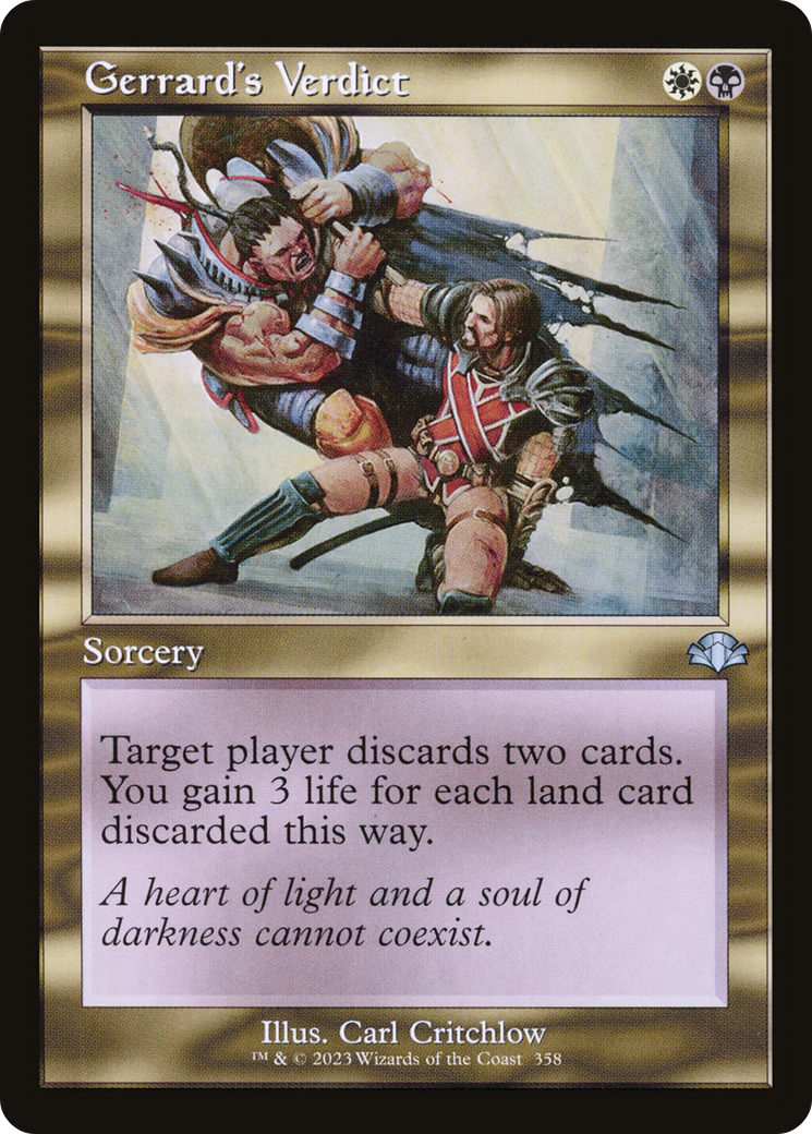 Gerrard's Verdict (Retro Frame) (DMR-358) - Dominaria Remastered
