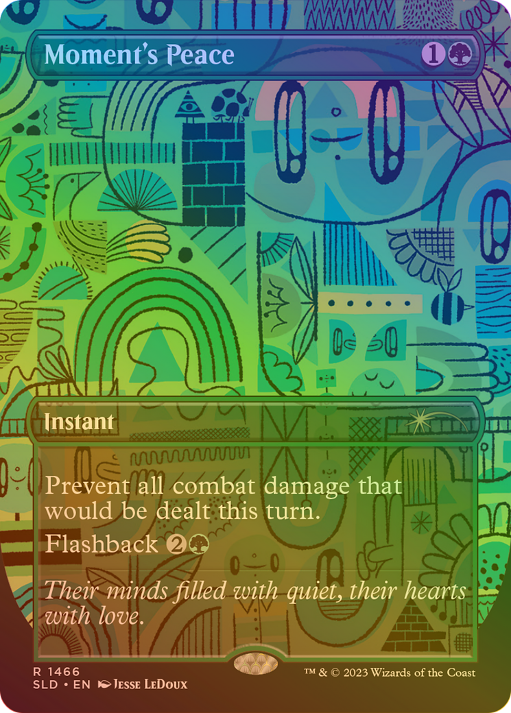 Moment's Peace (Rainbow Foil) (SLD-1466★) - Secret Lair Drop (Borderless) Foil