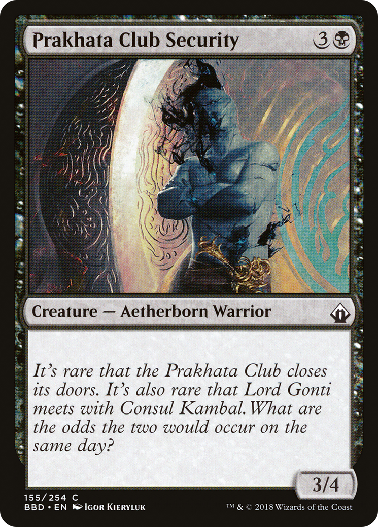 Sécurité du club Prakhata (BBD-155) - Feuille de Battlebond