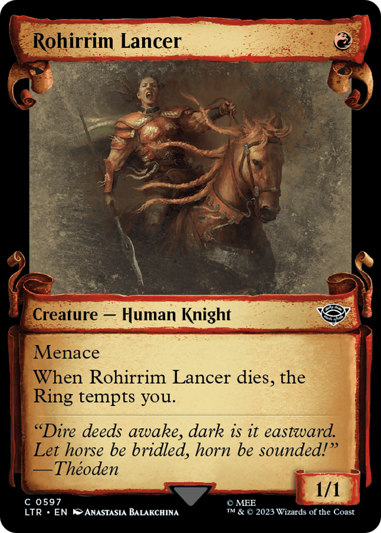 Rohirrim Lancer (LTR-597) - Le Seigneur des Anneaux : Les Contes de la Terre du Milieu : (Vitrine) Feuille