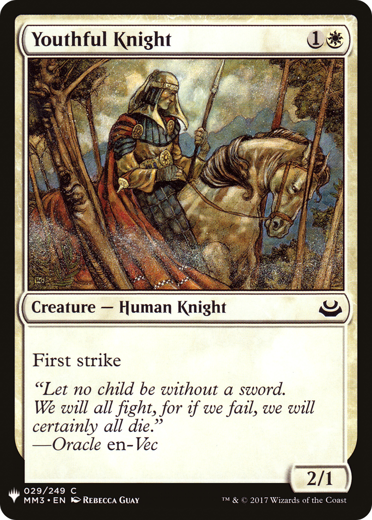 Youthful Knight (LIST-MM3-29) - The List