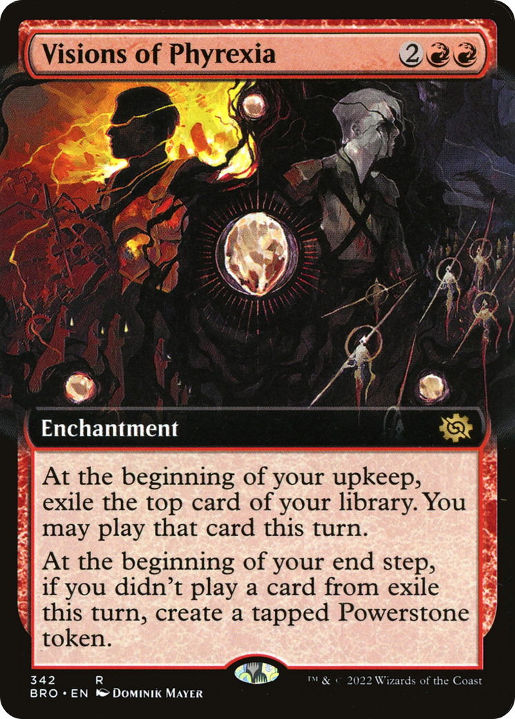 Visions of Phyrexia (Extended Art) (BRO-342) - The Brothers' War: (Extended Art) Foil