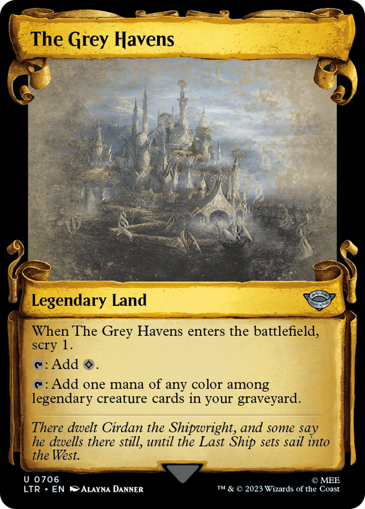 The Grey Havens (Showcase Scrolls) (LTR-706) - The Lord of the Rings: Tales of Middle-earth: (Showcase) Foil