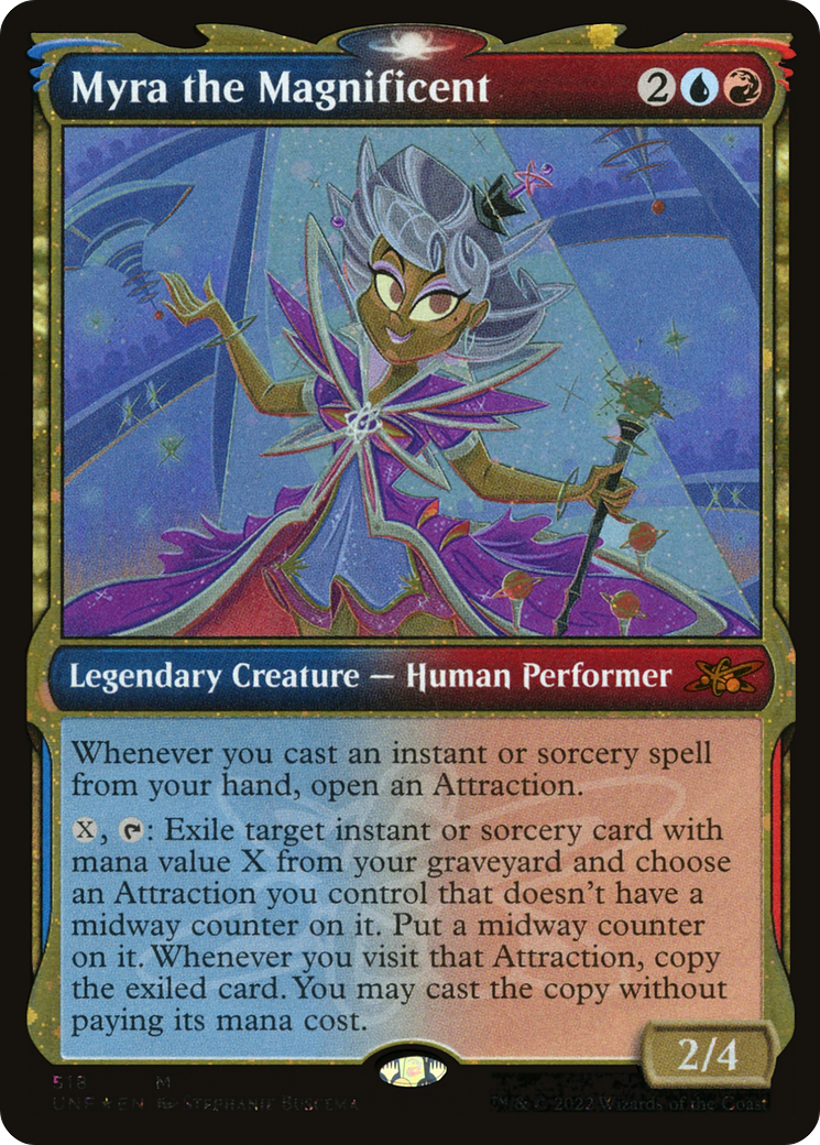 Myra the Magnificent (Showcase) (Galaxy Foil) (UNF-518) - Unfinity: (Showcase) Foil