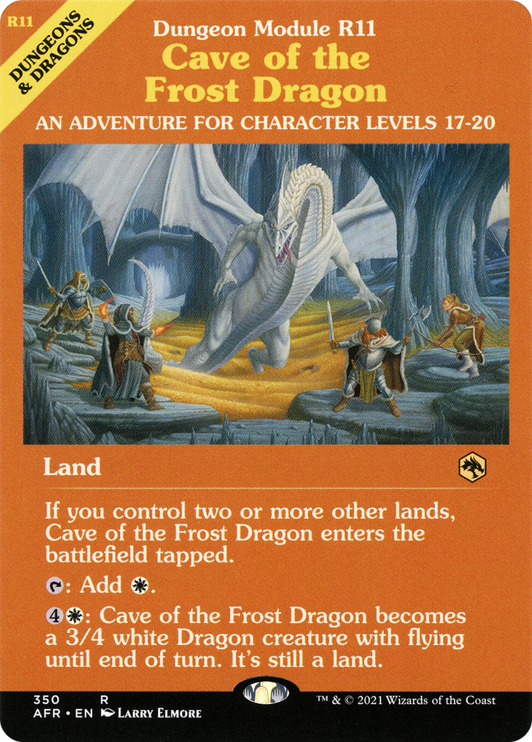 Cave of the Frost Dragon (Dungeon Module) (AFR-350) - Adventures in the Forgotten Realms: (Showcase) Foil
