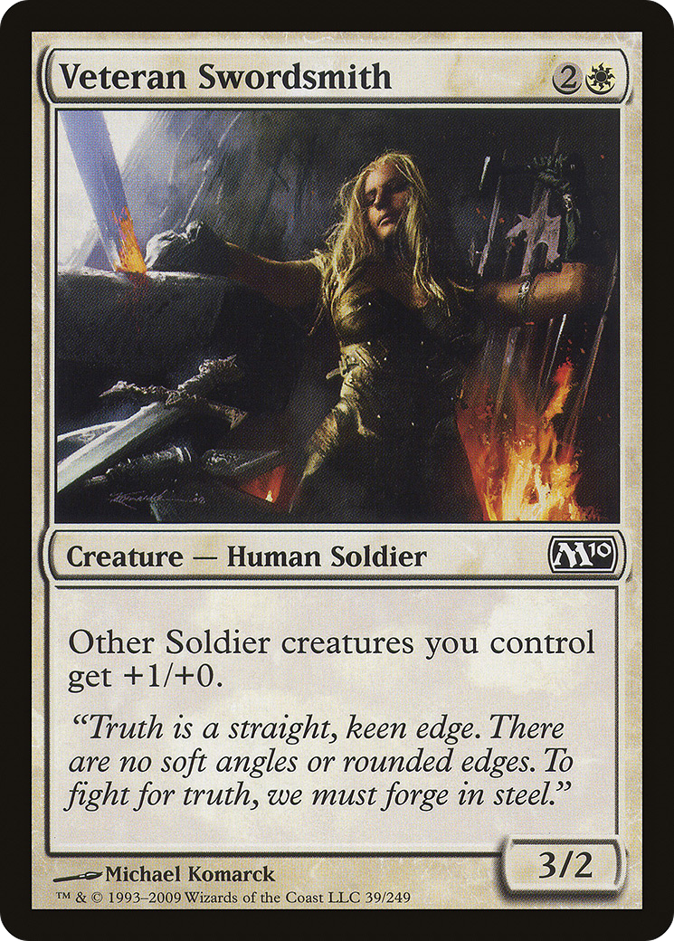 Veteran Swordsmith (M10-039) - Magic 2010 Foil