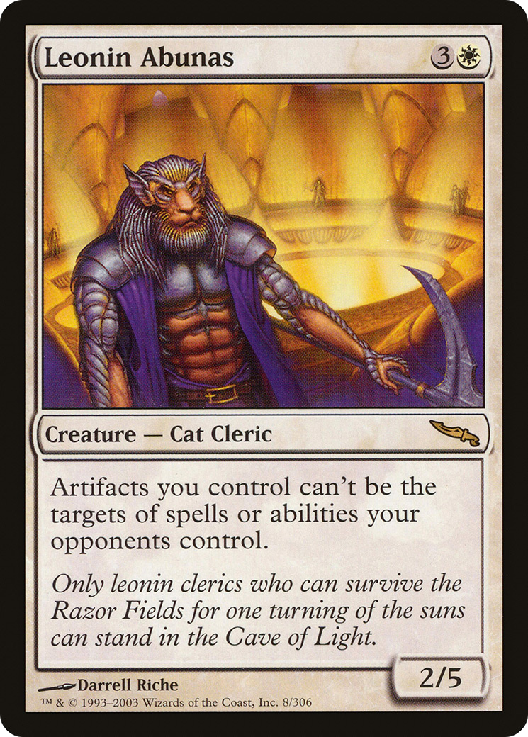 Leonin Abunas (MRD-008) - Feuille Mirrodin 