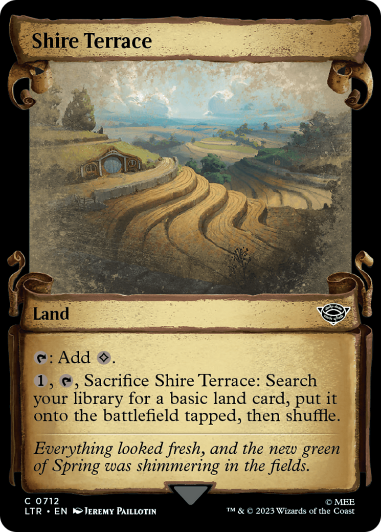 Shire Terrace (Showcase Scrolls) (LTR-712) - The Lord of the Rings: Tales of Middle-earth: (Showcase) Foil