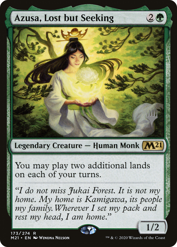 Azusa, Lost but Seeking (PPM21-173P) - Core Set 2021 Promos Foil