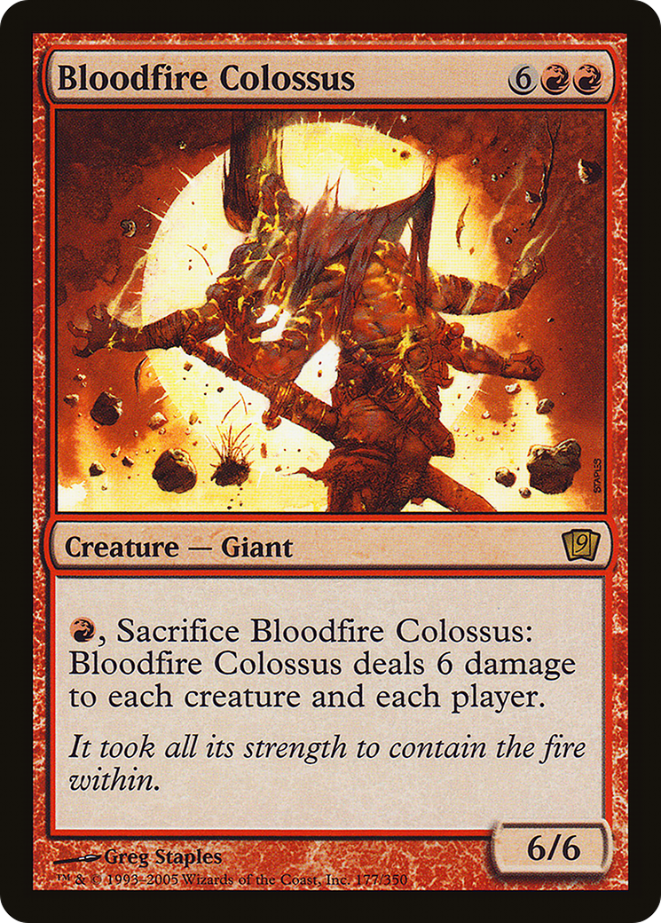Bloodfire Colossus (9ED-177★) - Ninth Edition Foil
