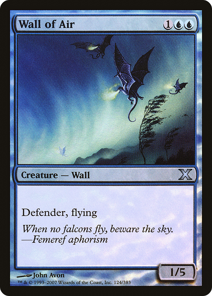 Wall of Air (10E-124★) - Tenth Edition Foil