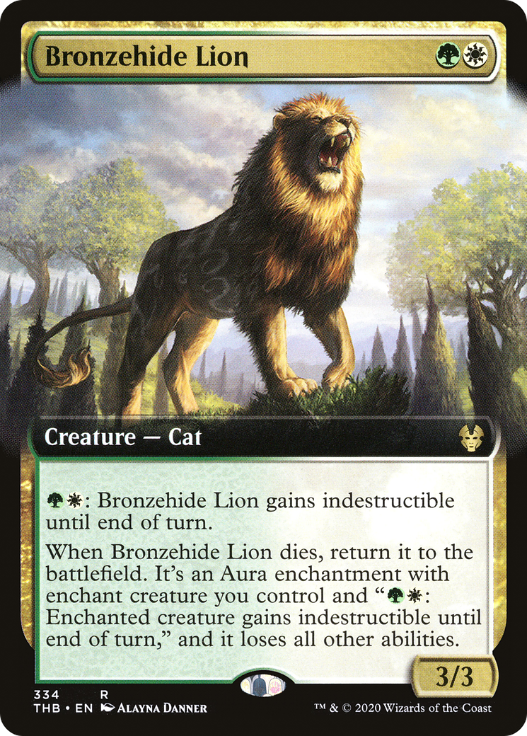 Bronzehide Lion (Extended Art) (THB-334) - Theros Beyond Death: (Extended Art)