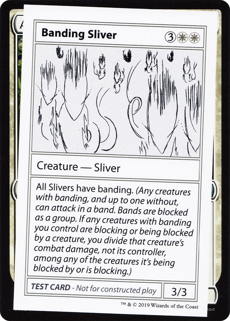 Banding Sliver (No PW Symbol) (CMB1-) - Mystery Booster Playtest Cards 2021