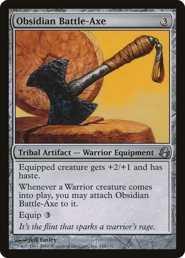 Hache de combat en obsidienne (MOR-144) - Feuille de Morningtide 