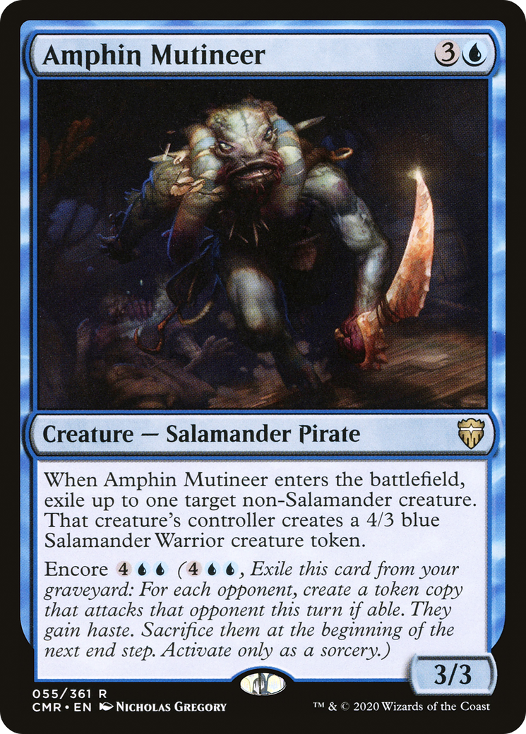 Amphin Mutineer (CMR-055) - Feuille de Commander Legends 