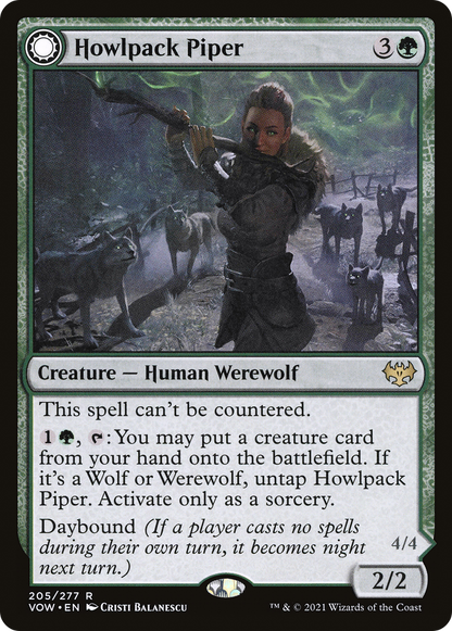 Howlpack Piper (VOW-205) - Innistrad: Crimson Vow: (Double Faced Transform)