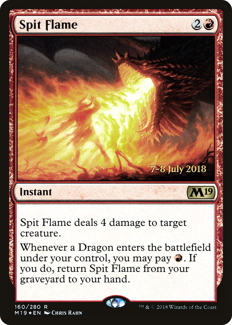 Spit Flame (PRE-160S) - Core Set 2019 Promos Foil