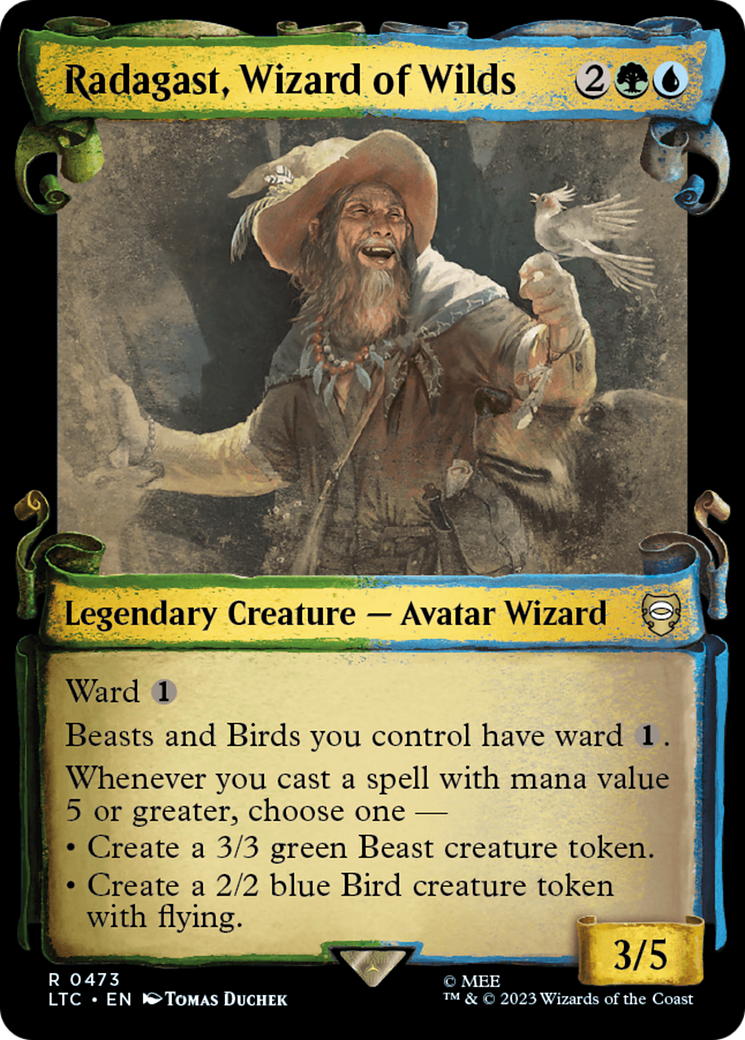 Radagast, Wizard of Wilds (Showcase Scrolls) (LTC-473) - Tales of Middle-earth Commander: (Showcase) Foil