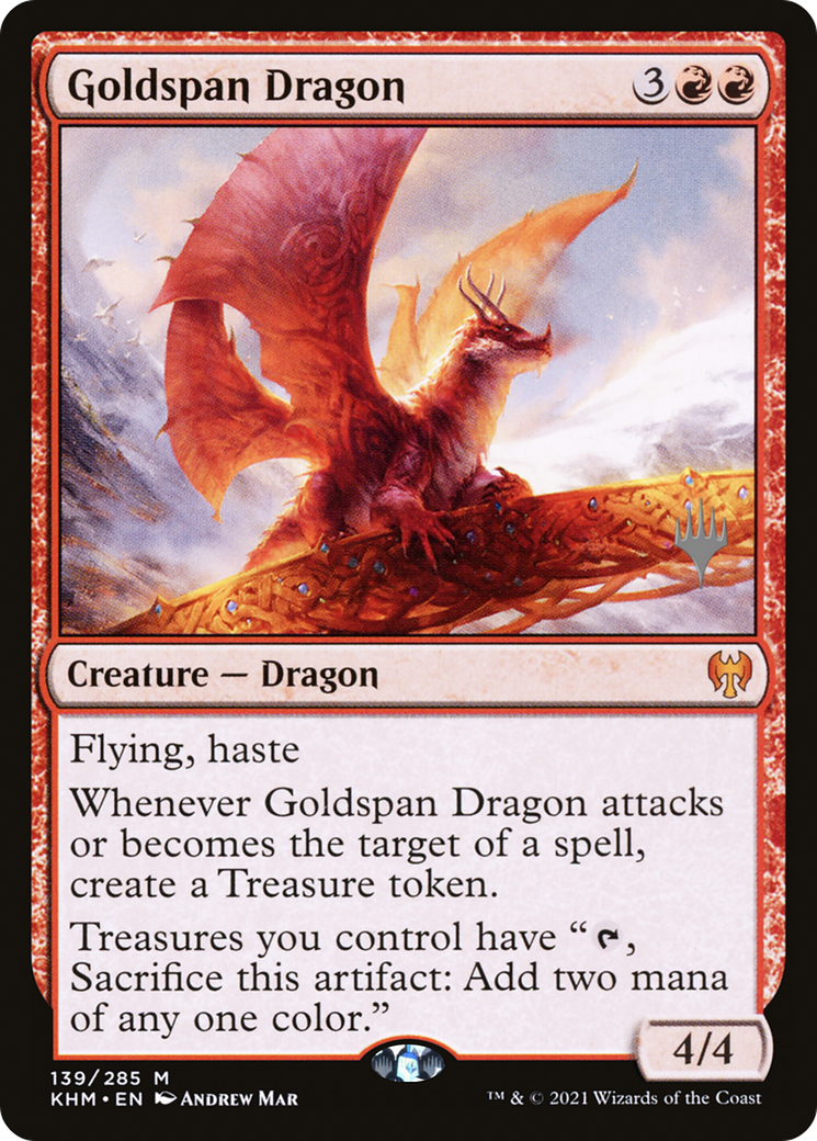 Goldspan Dragon (PPKHM-139) - Kaldheim Promos
