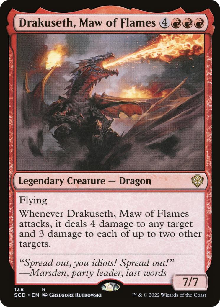 Drakuseth, Gueule des Flammes (SCD-138) - Decks de commandant de départ 