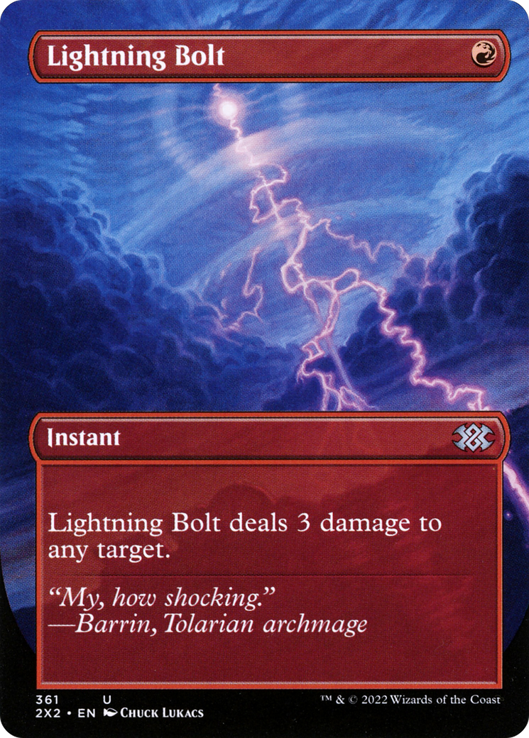 Lightning Bolt (Borderless) (2X2-361) - Double Masters 2022 (Borderless) Foil
