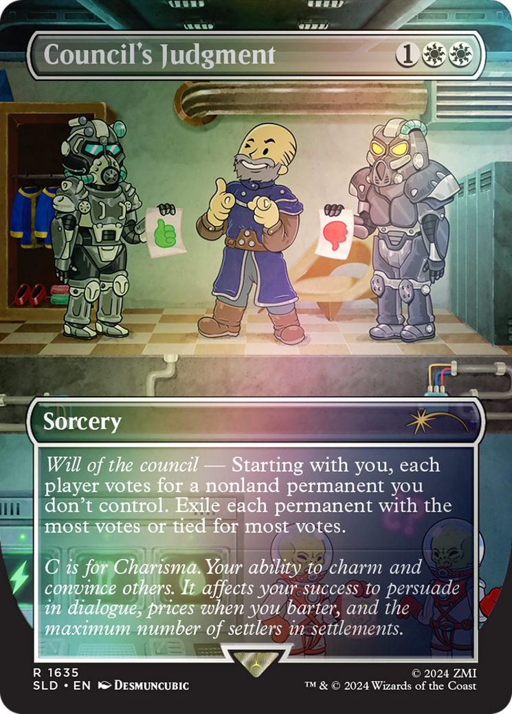 Council's Judgment (Rainbow Foil) (SLD-1635★) - Secret Lair Drop (Borderless) Foil
