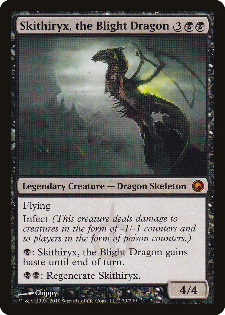 Skithiryx, le Dragon du Fléau (SOM-079) - Feuille des Cicatrices de Mirrodin 