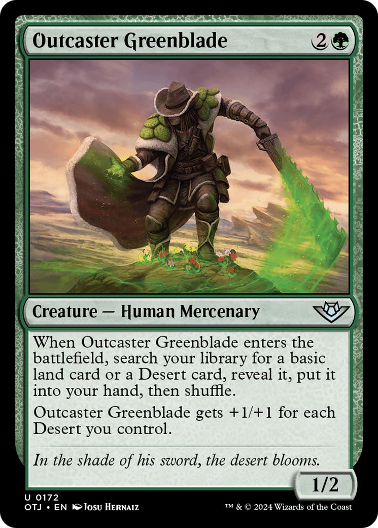 Outcaster Greenblade (OTJ-172) - Outlaws of Thunder Junction Foil