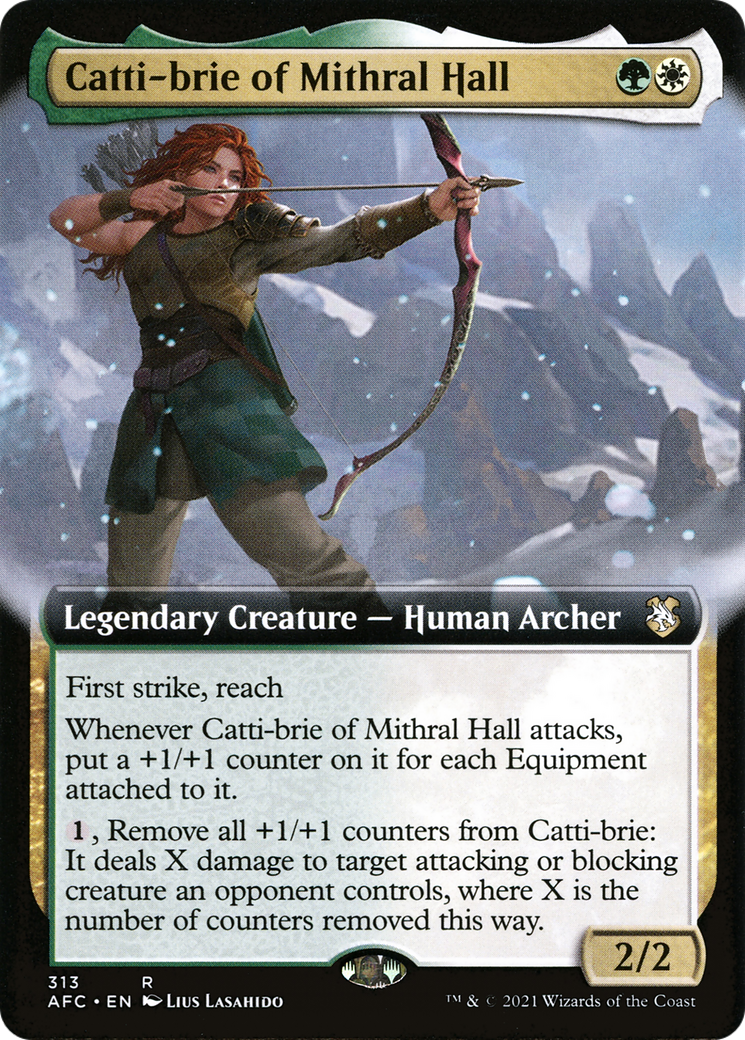 Catti-brie of Mithral Hall (Extended Art) (AFC-313) - Forgotten Realms Commander: (Extended Art)