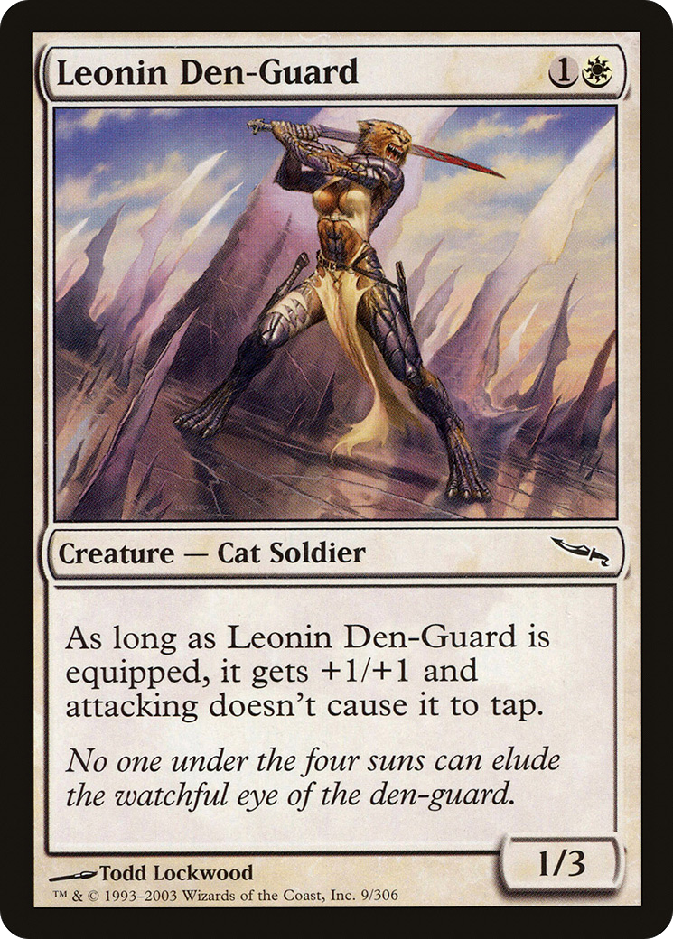 Leonin Den-Guard (MRD-009) - Feuille Mirrodin 