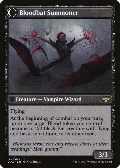 Voldaren Bloodcaster (VOW-137) - Innistrad: Crimson Vow: (Double Faced Transform) Foil