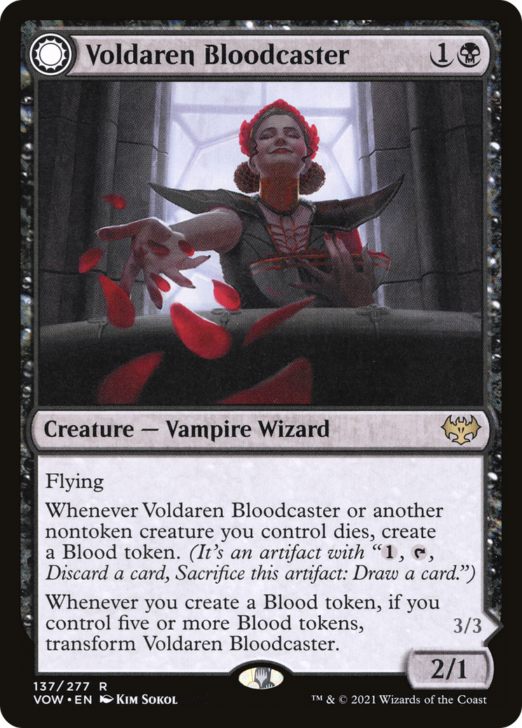 Voldaren Bloodcaster (VOW-137) - Innistrad: Crimson Vow: (Double Faced Transform)