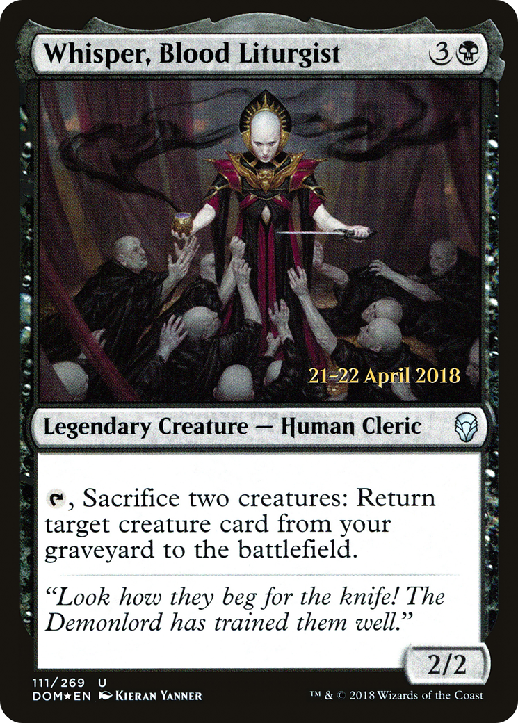 Whisper, liturgiste du sang (PDOM-111S) - Dominaria Promos Foil