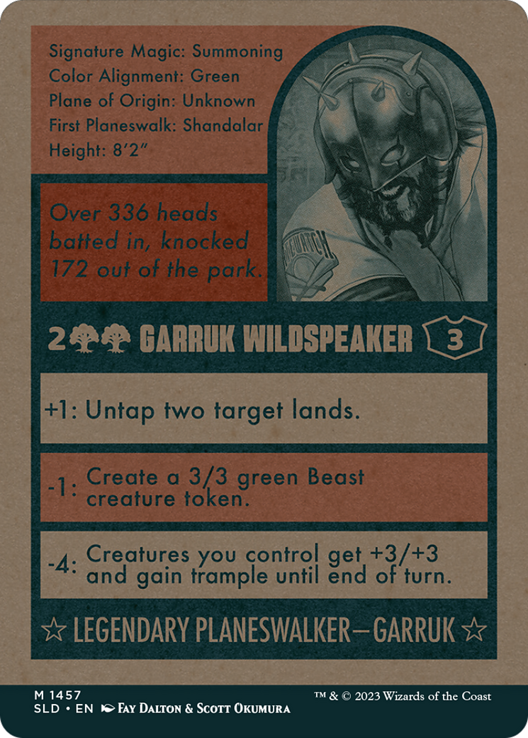 Garruk Wildspeaker (1457) (SLD-1457) - Secret Lair Drop: (Full Art) (Borderless)